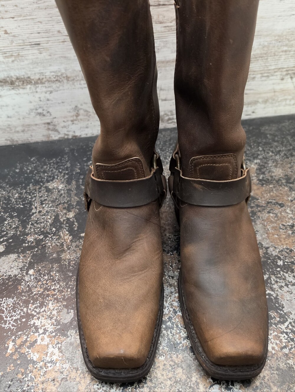Womens Frye Harness 12R Boots Sz 10 Used 313175 700 77300-3 Brown Leather - Picture 5 of 16